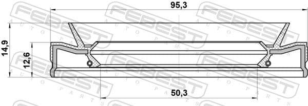 Shaft Seal, differential 95HES-52951315C - image 2