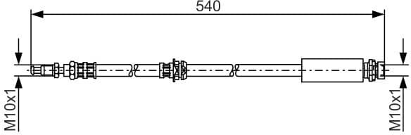 Brake Hose 1 987 476 057 - image 2