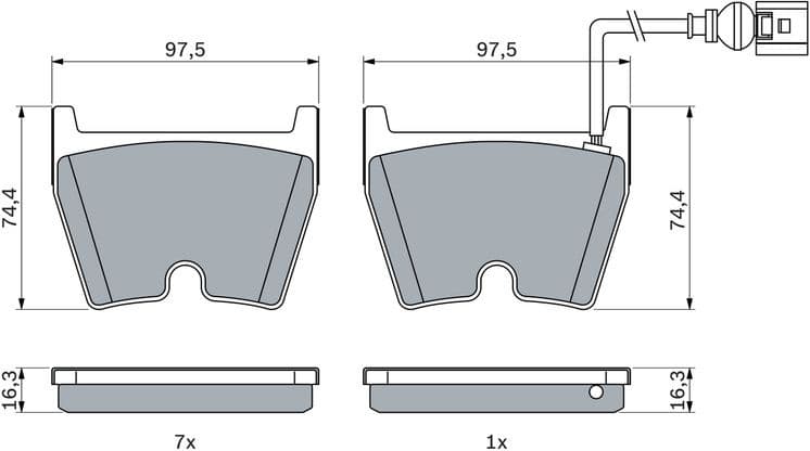 Brake Pad Set, disc brake 0 986 424 613 - image 6