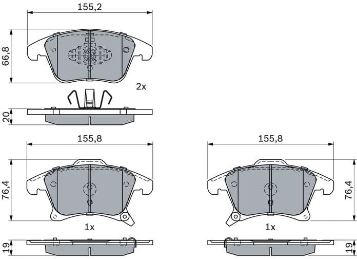 Brake Pad Set, disc brake 0 986 424 445 - image 4