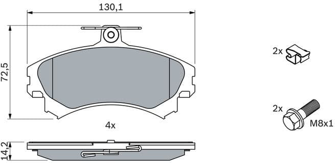 Brake Pad Set, disc brake 0986424371 - image 12