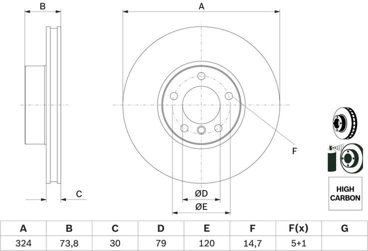 Brake Disc 0986478024 - image 3