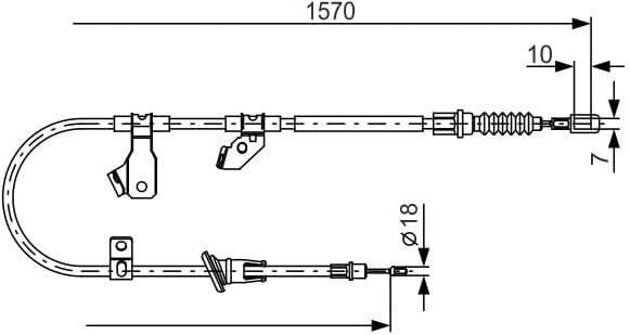 Cable Pull, parking brake 1 987 482 272 - image 2