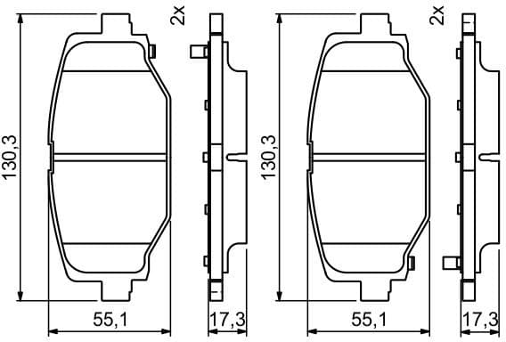 Brake Pad Set, disc brake 0986494767 - image 8