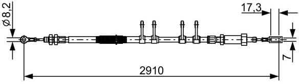 Cable Pull, parking brake 1 987 482 447 - image 2