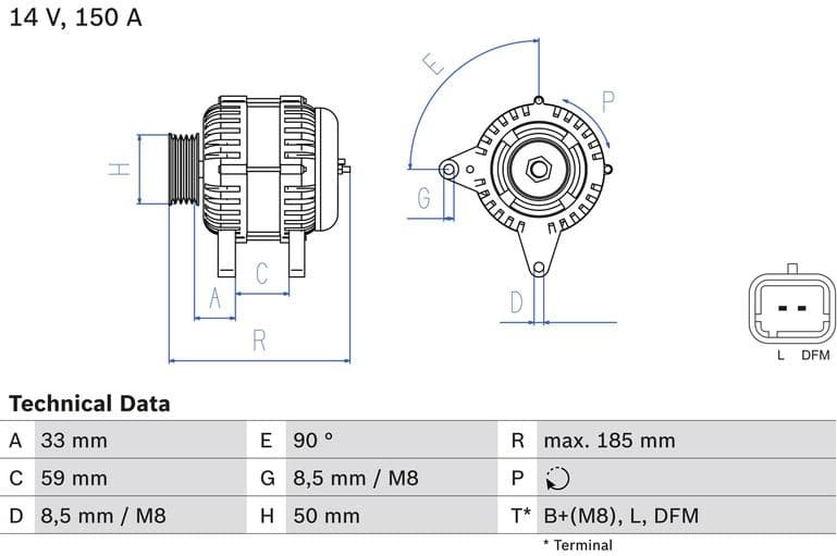 Alternator 0986046260 - image 3