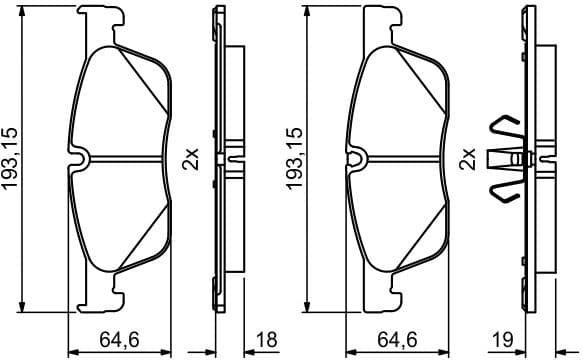 Brake Pad Set, disc brake 0986494831 - image 8