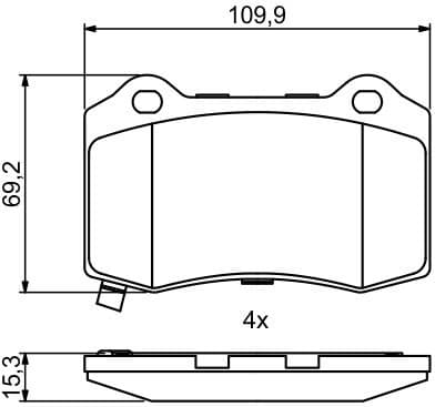 Brake Pad Set, disc brake 0986494708 - image 7