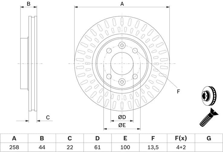 Brake Disc 0986479A86 - image 5
