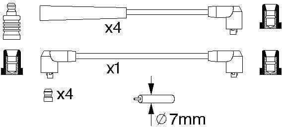 Ignition Cable Kit 0986356719 - image 10
