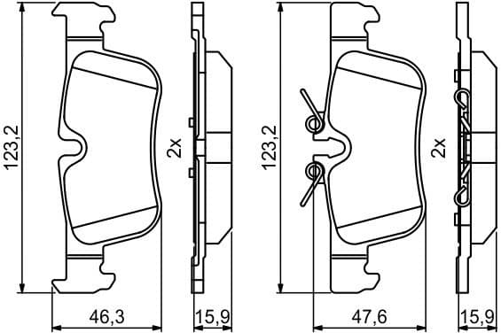 Brake Pad Set, disc brake 0986494812 - image 11