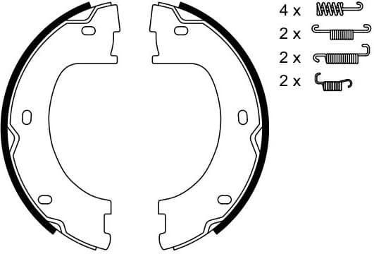 Brake Shoe Set, parking brake 0986487751 - image 7