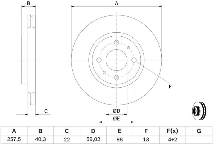 Brake Disc 0986479B43 - image 6