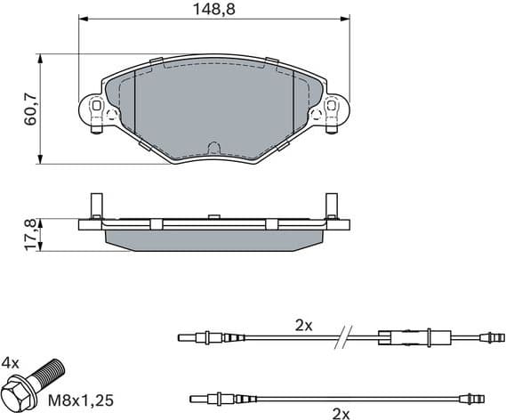 Brake Pad Set, disc brake 0986424582 - image 8