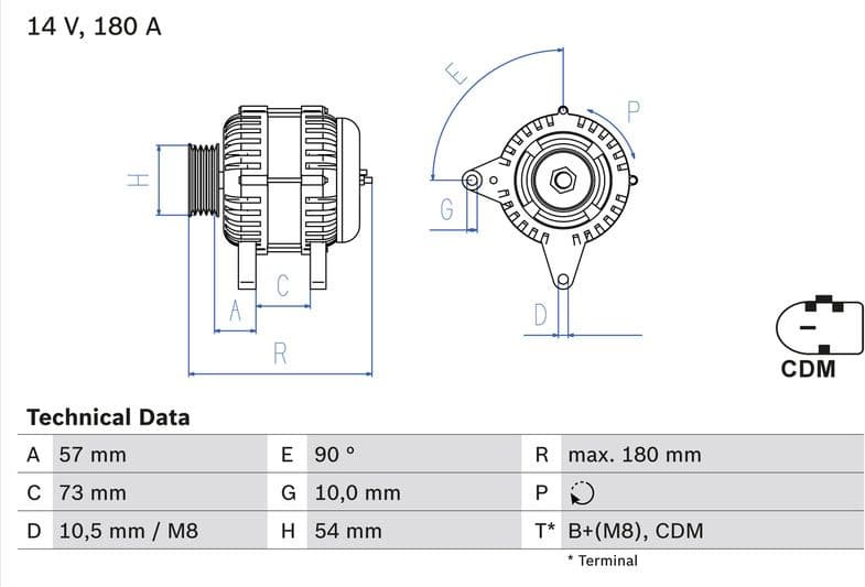 Alternator 0986082200 - image 3