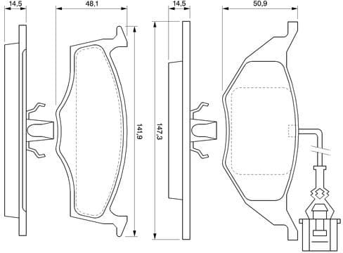 Brake Pad Set, disc brake 0986424632 - image 2