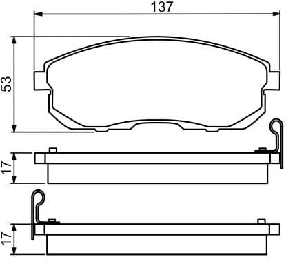 Brake Pad Set, disc brake 0986494277 - image 8