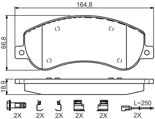 Brake Pad Set, disc brake 0986494624 - image 10