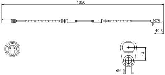 Sensor, wheel speed 0986594512 - image 10
