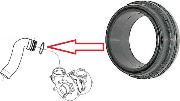 Seal ring, turbocharger, intercooler 11617801206