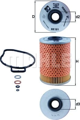 Filter oil OX151D - image 3