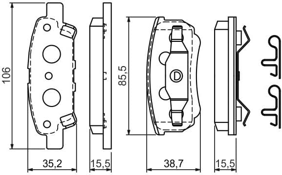 Brake Pad Set, disc brake 0986424814 - image 12