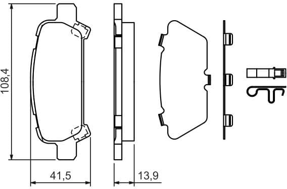 Brake Pad Set, disc brake 0986424650 - image 6