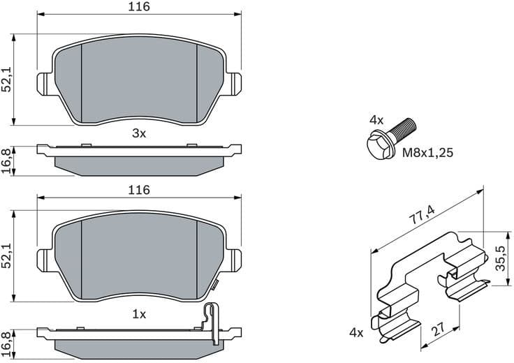 Brake Pad Set, disc brake 0986494160 - image 11