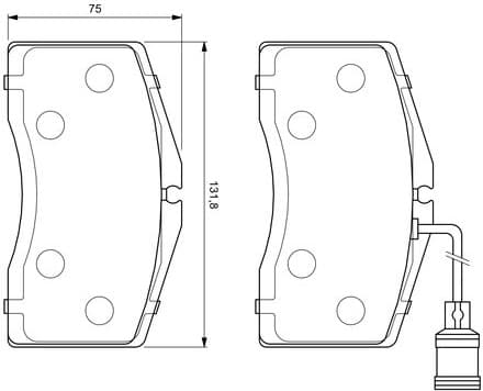 Brake Pad Set, disc brake 0986424664 - image 2