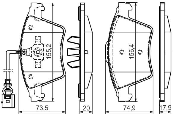 Brake Pad Set, disc brake 0986494164 - image 8