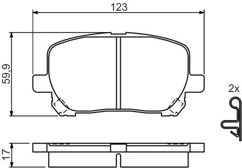 Brake Pad Set, disc brake 0986424761 - image 8