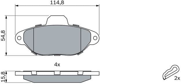 Brake Pad Set, disc brake 0986461119 - image 12