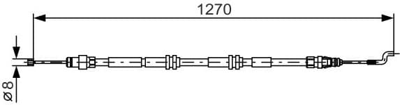 Cable Pull, parking brake 1 987 482 014 - image 2
