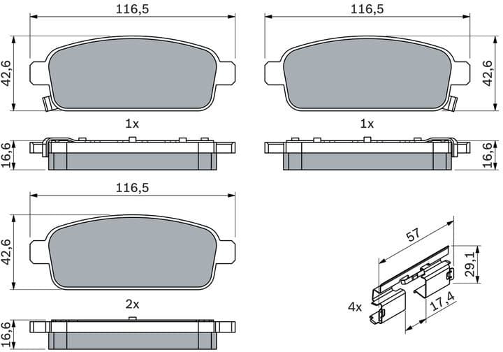 Brake Pad Set, disc brake 0986494634 - image 12