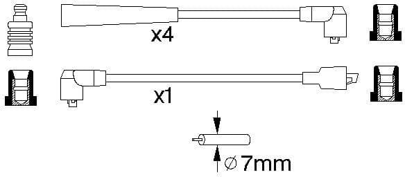 Ignition Cable Kit 0986356734 - image 10