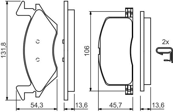 Brake Pad Set, disc brake 0986424264 - image 4