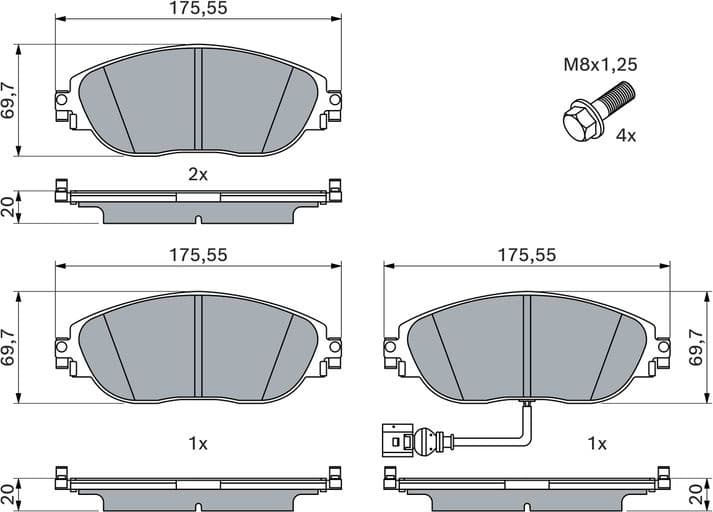 Brake Pad Set, disc brake 0986494704 - image 14