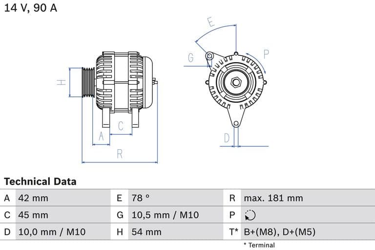 Alternator 0986042091 - image 2