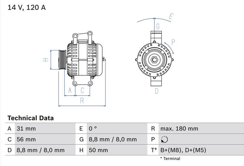 Alternator 0986043900 - image 2