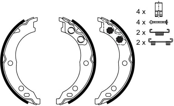 Brake Shoe Set, parking brake 0986487712 - image 7
