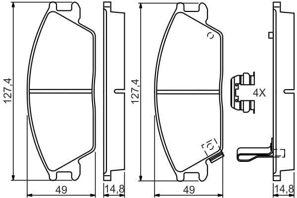Brake Pad Set, disc brake 0986494620 - image 2