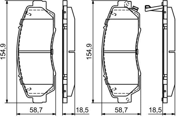 Brake Pad Set, disc brake 0986494685 - image 8