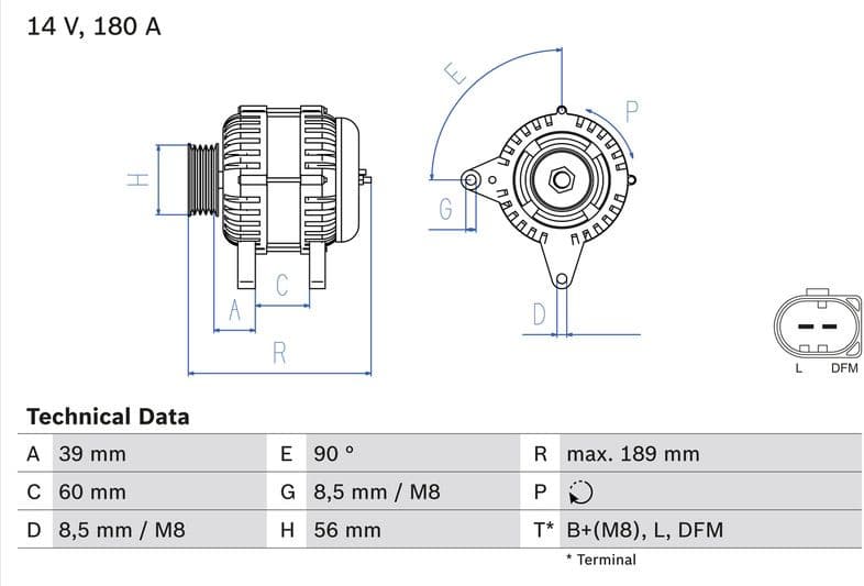 Alternator 0986081230 - image 2