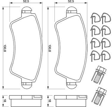 Brake Pad Set, disc brake 0986424801 - image 12