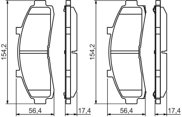 Brake Pad Set, disc brake 0986424656 - image 6