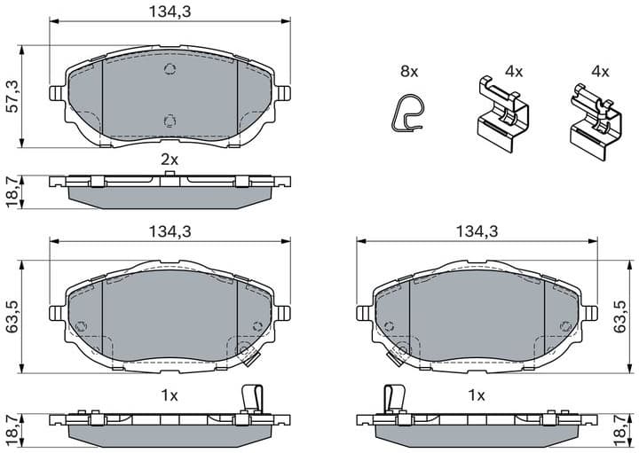 Brake Pad Set, disc brake 0986494676 - image 6