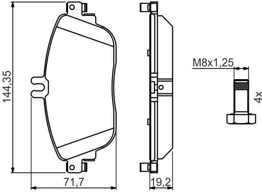 Brake Pad Set, disc brake 0986494662 - image 8