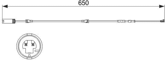 Warning Contact, brake pad wear 1987473513 - image 7