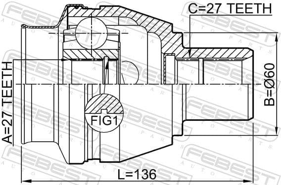 Joint Kit, drive shaft 1611-246RH - image 2