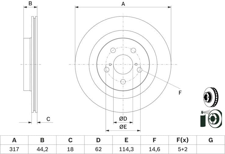 Brake Disc 0 986 479 H19 - image 2